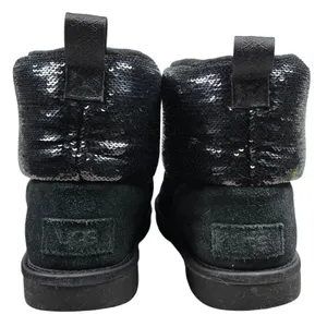 UGG Women's Black‎ Sequin Mini Mirror Ball Bootie Boots Size 6 thumbnail 4