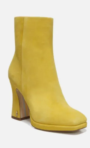 Jaye Platform Suede Boots Size 7.5 Sunny Yellow Color. thumbnail 1