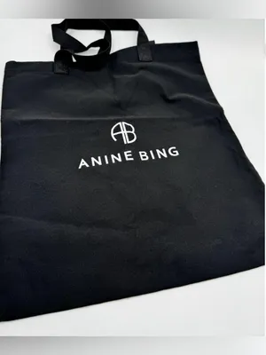 Anine Bing Canvas Shopping Tote Bag thumbnail 2