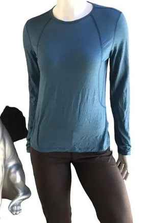 Go Lite Blue Long Sleeve Lightweight Athletic Hiking Shirt Women's Size Small thumbnail 1