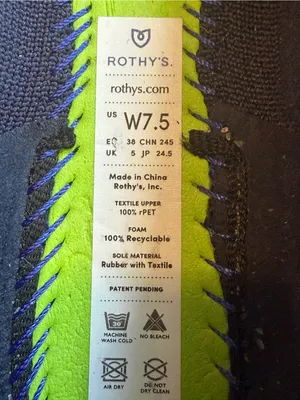 Rothy's The Point Maritime Navy Slip On Flats Ballet Shoes Women's USA Size 7.5 thumbnail 8