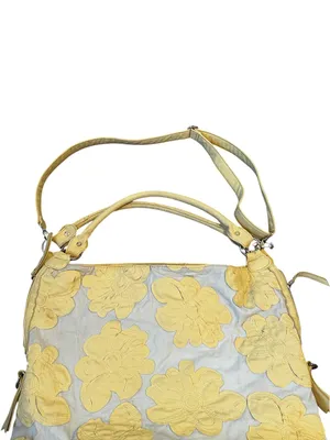 Big Buddha Hobo Bag Slouchy Butter Yellow Floral Appliqué Y2K Boho Chic Casual thumbnail 5