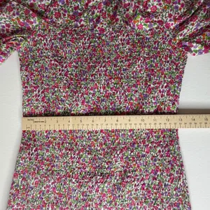 DO+BE Floral Smocked Puff Sleeve Mini Dress Medium Colorful Preppy‎ Bloomcore thumbnail 10