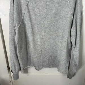 Anthropologie Pilcro Reworked Popover V-Neck Sweatshirt Cotton Gray Distressed L thumbnail 12