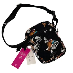Vera Bradley Merry Mischief RFID Rare Convertible Crossbody Bag Womens‎ OS Black thumbnail 1