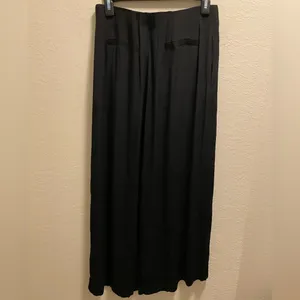 Lulu's Stroll on Over Black Button-Front Wide Leg Pants Size M thumbnail 11