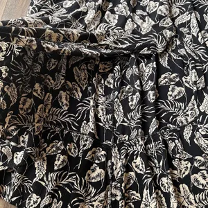 Angie Maxi Skirt Large‎ Floral Beige Black Hi Lo Hem thumbnail 3
