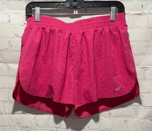 Asics athletic running shorts‎ vibrant pink Woman’s Size medium thumbnail 1
