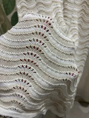 Old Navy Cream Crochet Knit Sleeveless Midi Dress thumbnail 5
