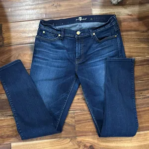 7 for all mankind, size 32 Dark Blue Skinny Jeans thumbnail 1