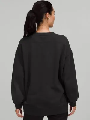 Lululemon Perfectly Oversized Crew Sweatshirt Black French Terry thumbnail 5