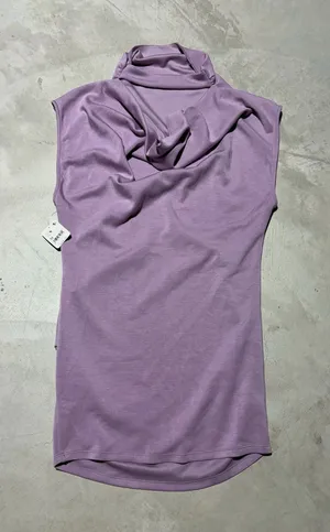 Free people NWT Sleeveless Cowl Neck dress purple MSRP$128 medium thumbnail 1