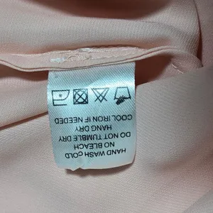 L'Academie Los Angeles Pink Sleeveless Tie Neck Blouse Top Medium M Button Front thumbnail 6
