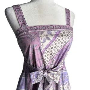 Laundry By Shelli Segal Dress 6 S Cotton Stretch Pockets Midi Patchwork‎ Cottage thumbnail 4