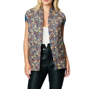 BLANK NYC Quilted In Bloom Wrap Belted Jacket Vest Size M New w Tag MSRP $98 SOO thumbnail 4