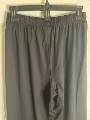 L.L. Bean Women’s Black Elastic-Waist Wide Leg Track Pants Size Medium thumbnail 6