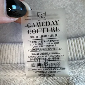 Gameday Couture Indiana Hoosiers Leopard Print Sweatshirt Gray‎ White Large NCAA thumbnail 4
