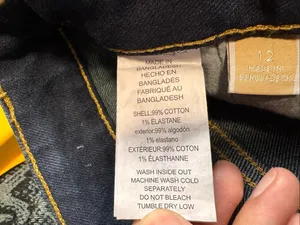 Michael Kors Dark Wash Skinny Jeans Womens 12 Gold Hardware Stretch Denim Pants thumbnail 4