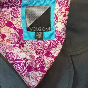 Volcom Women's Black Blazer with Floral Lining XL thumbnail 3