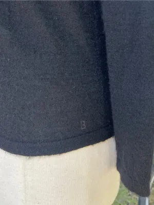 Aritzia Babaton 100% cashmere black cardigan sweater luxury minimalist career S thumbnail 3