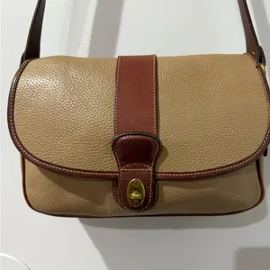 Coach Vintage Sheridan Mayfield Beige‎ Brown Saddle Leather Shoulder Bag 4225 K thumbnail 2