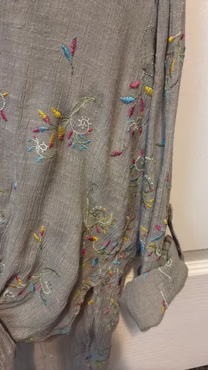 Fig Anthropologie & Flower Embroidered Blouse thumbnail 2
