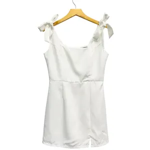 Lulus Your Sweetie Square Neck White Tie-Strap Mini Dress size M NWT thumbnail 2