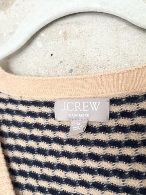 J Crew Cashmere Jacquard V-Neck Sweater Vest thumbnail 4