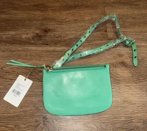 Hobo Leather Crossbody in Mint Green thumbnail 1