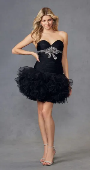 SHERRI HILL Black Homecoming Cocktail Dress thumbnail 2