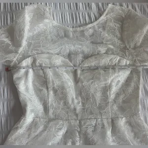 Lulus My Clarity Ivory Mesh Floral Embroidered Romper Bridal Size Medium Lace thumbnail 10