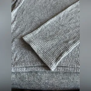 Madewell Ribbed Gathered Sleeve Top Gray Size Small‎ thumbnail 6