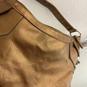Vintage Y2K Metallic Copper Brown Studded Slouchy Hobo Shoulder Bag thumbnail 14