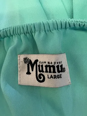 Show Me Your MuMu Dress Womens Large Green Halter Backless Chiffon Maxi Slit thumbnail 11