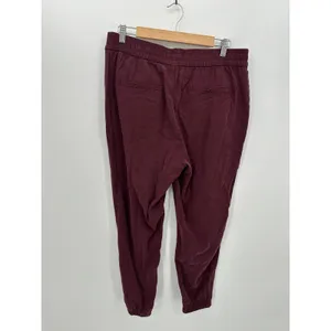 Old Navy Burgundy‎ Red Jogger Modal Pants Women Sz L Casual Lounge Fall thumbnail 2