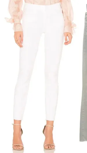 Mother Denim Looker Ankle Fray Jeans in Glass Slipper‎ White Size 26 thumbnail 1