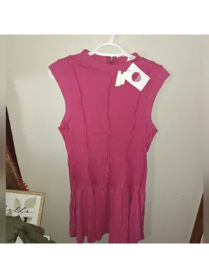 💕Anthropologie Pink Sleeveless Dress thumbnail 3