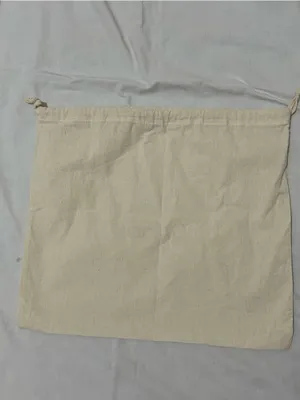 Quince Tan Natural Fiber Logo Dust Bag 15x13 Linen Cotton Blend thumbnail 4