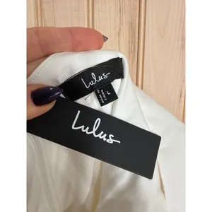 Lulus Superb Aura White Ruffled Drop Waist Mini Dress Cocktail Engagement Large thumbnail 9