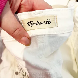 Madewell The Perfect Vintage High Rise Tapered Mom Jeans Tile White 30 Tall thumbnail 3