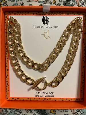 House of Harlow 1960 Gold Double-Row Chunky Chain Necklace thumbnail 4