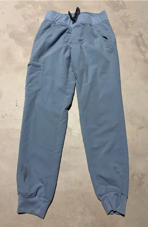 Figs Zamora Light Blue gray Drawstring Jogger scrub Pants small thumbnail 1