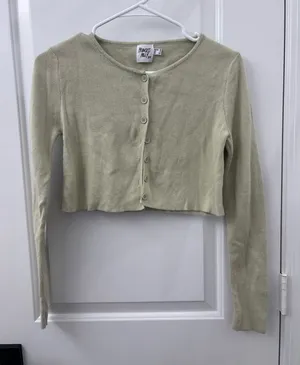 Princess Polly cropped button up sweater thumbnail 1