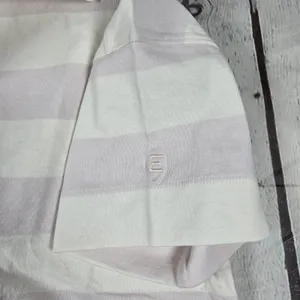 Everlane The Retro Organic Cotton Oversized Rugby Polo Shirt Purple‎ Stripe XS thumbnail 7