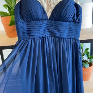 Aidan Mattox Crystal Chiffon Draped Evening Wedding Prom Homecoming Dress, 0 thumbnail 3