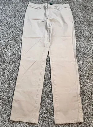 Lauren Ralph Lauren Womens Tan Khaki Ankle Zipper Straight‎ Leg Pants Size 8 thumbnail 1