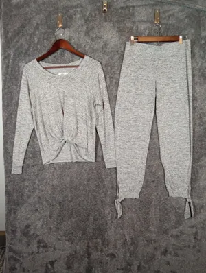 UGG Heather Gray Twist-Front Lounge Top & Jogger Set Cozy Lounge Womes S thumbnail 2