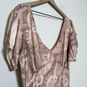 Tularosa VRG GRL Women Paloma Bias Babydoll Maxi Dress XL Pink Paisley Patchwork Ethereal thumbnail 4