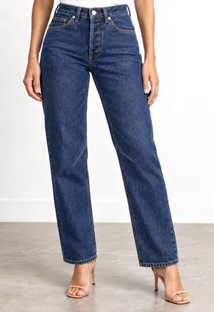 rag & bone Engineer High Rise Straight Jeans Size 26 Dark Indigo thumbnail 1