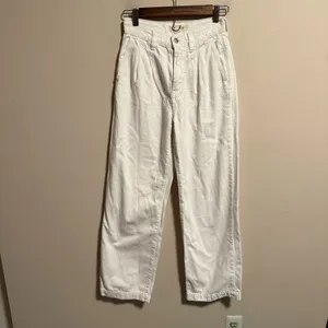 Madewell The Harlow Wide-Leg Jean Baggy Straight in Tile White- Size 23 thumbnail 3